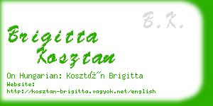 brigitta kosztan business card